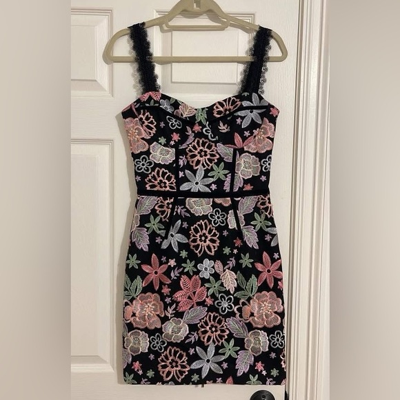 Bronx and Banco Dresses & Skirts - Floral Embroidered Black Dress